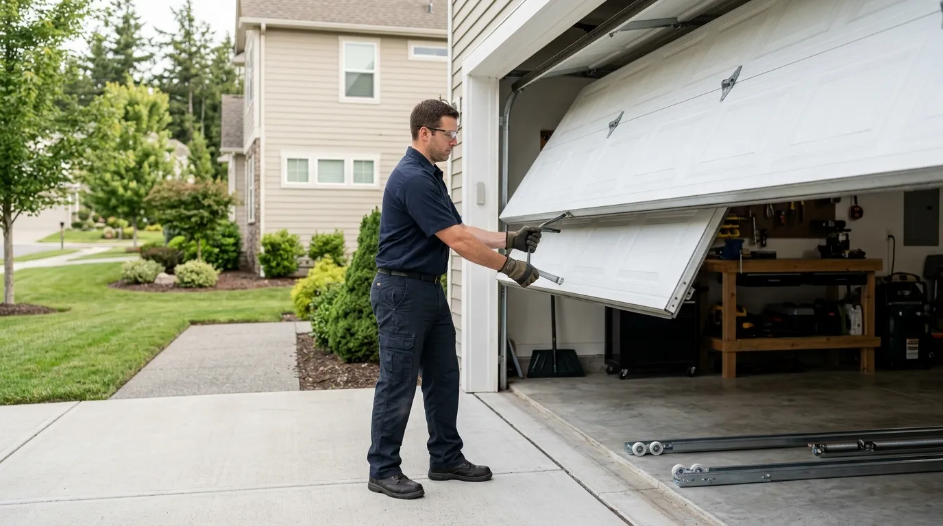 Garage door repair work in Oklahoma City, OK